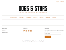Tablet Screenshot of dogsandstars.com